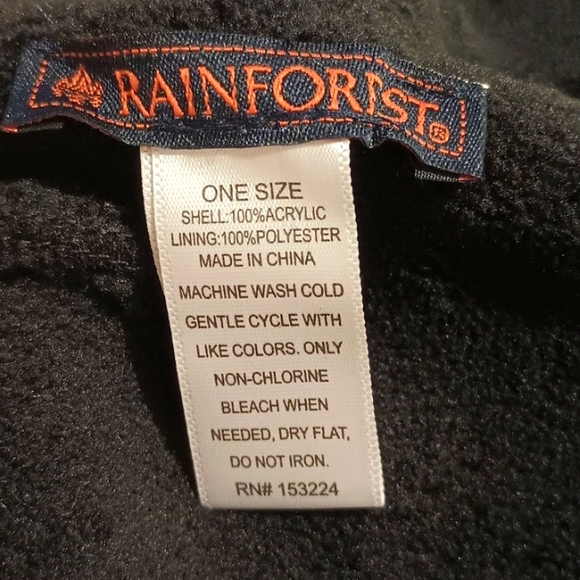 Rainforest Black Beanie New with Tags - Picture 5 of 7